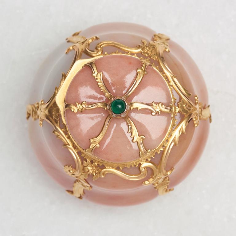 Fabergé, bläckhorn på fat, verkmästare Michael Perchin, S:t Petersburg 1886-1895, ristat inventarie nr 43799.