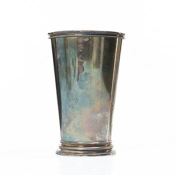 A Swedish sterling silver beaker, mark of Oscar L Olausson Bransch, Stockholm 1948.