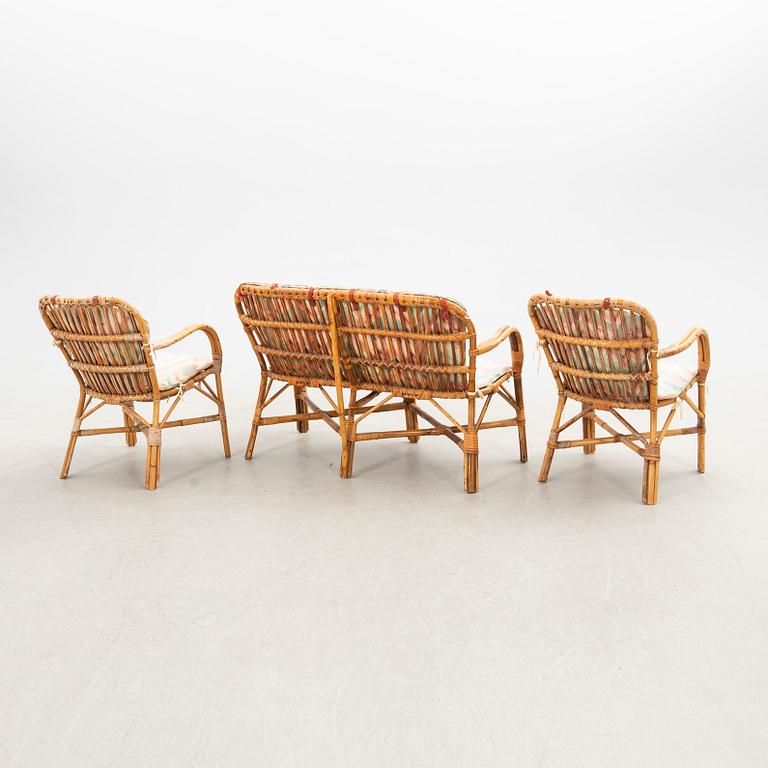 Möbelgrupp, 5 delar, rotting, 1900-talets senare del.