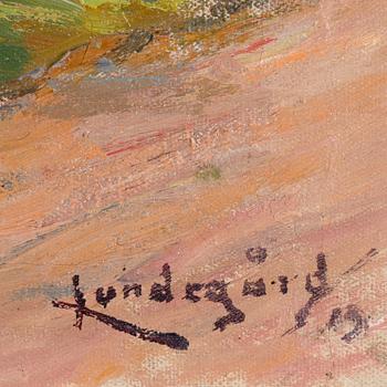 Justus Lundegård, oil on canvas, signed and dated -19.