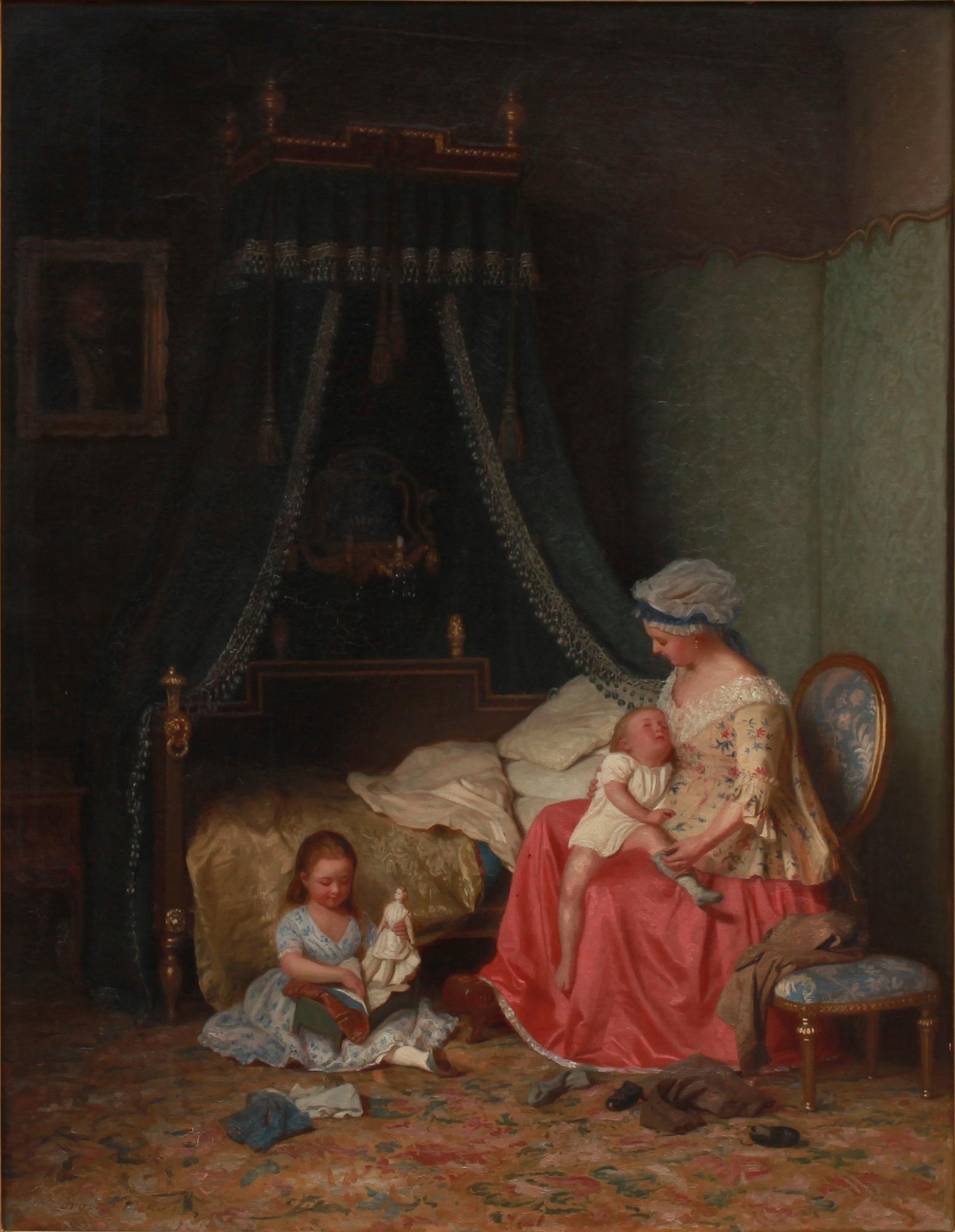 GOTTFRID VIRGIN, olja på duk, sign och dat 1870.