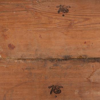 Six late Gustavian chairs, early 18th century.