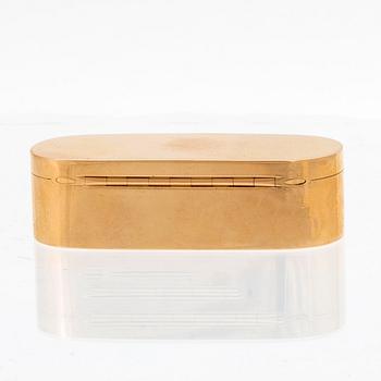 An 18K gold box by Lars Larsson & Co Gothenburg 1890.
