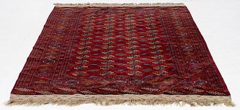 An old Turkmen carpet, c. 235 x 175 cm.