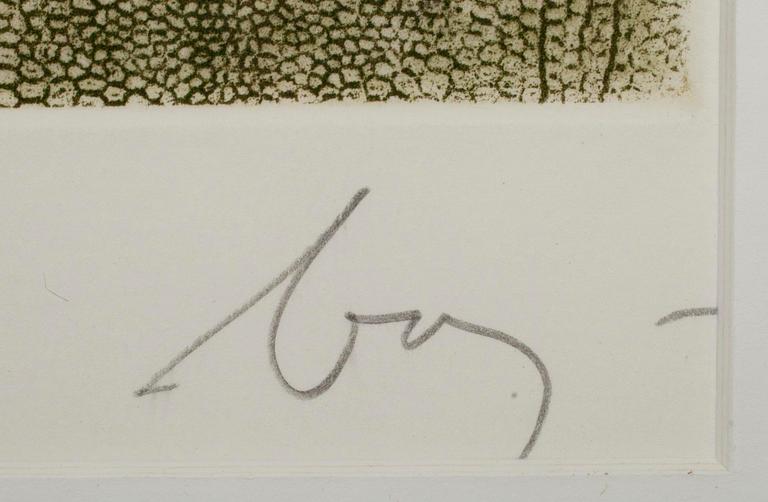 ENRICO BAJ, etsning och akvatinta i färger, signerad 71/75.