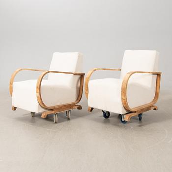Armchairs, a pair, Art Deco, first half of the 20th century.