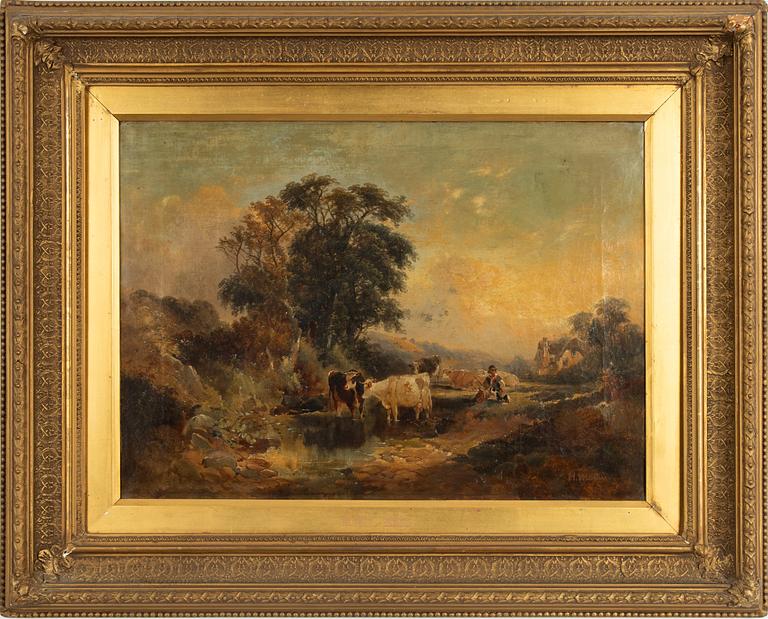 Engelsk konstnär, 1800-tal, Pastoralt landskap.