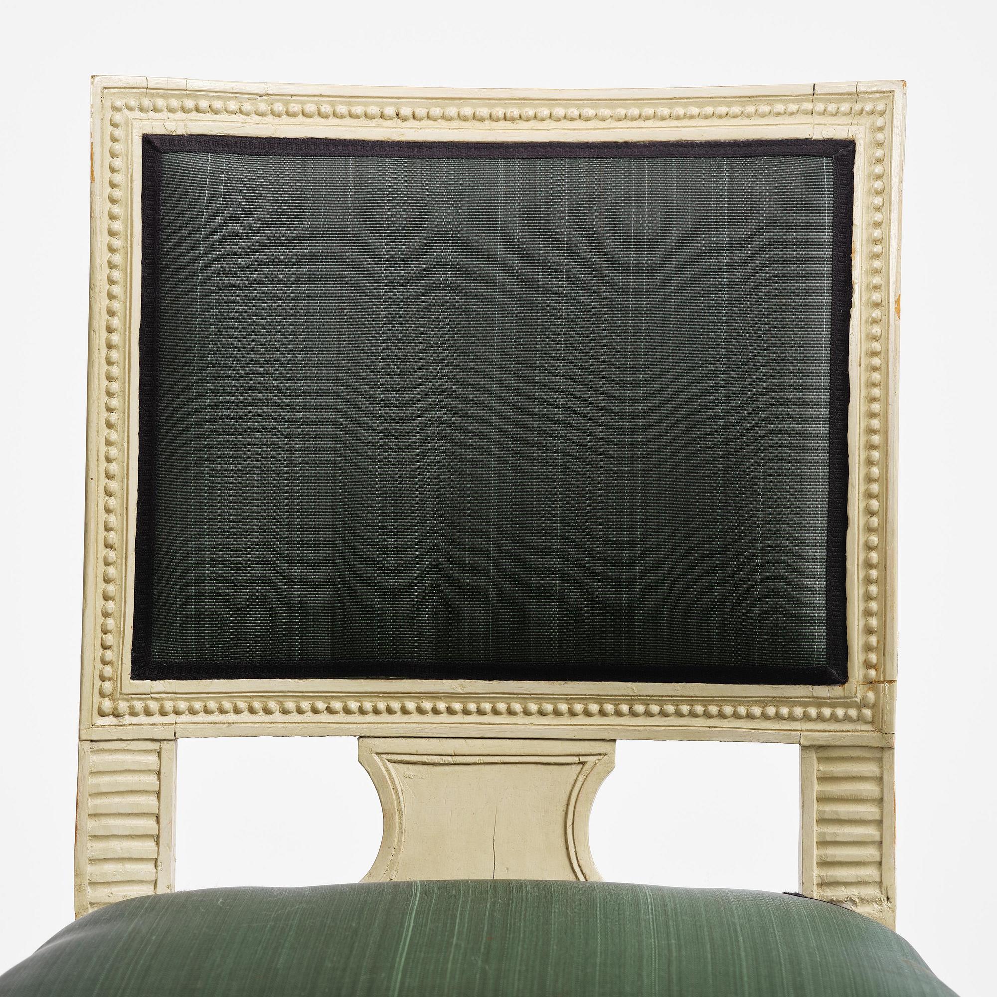 A set of eight (6+2) klismos-chairs attributed to C. J. Wadström (master 1788-1816).