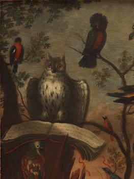 Melchior de Hondecoeter Follower of, Bird concert.