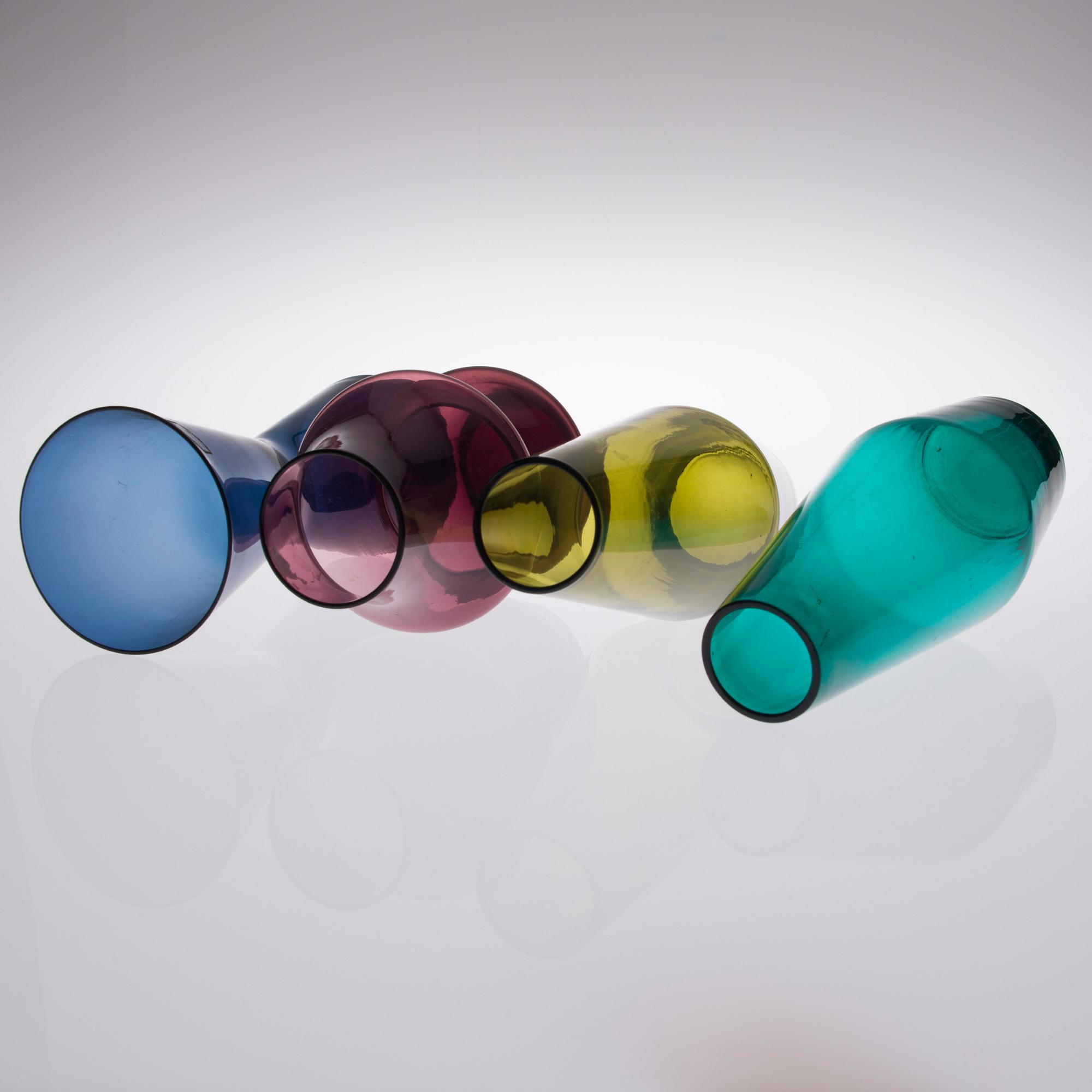 VASER, glas, bl a modell 1405, Kaj Franck, Notsjö, 1950-60-tal.