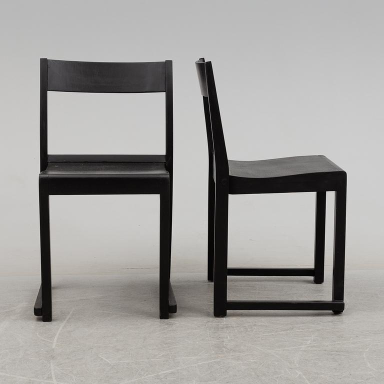 A set of six 'Orkesterstolen' chairs by Sven Markelius.