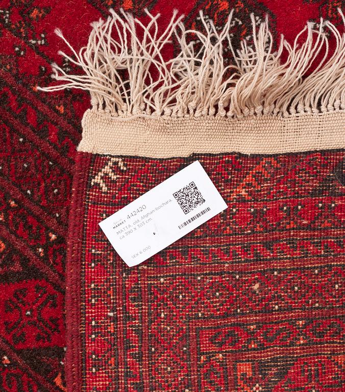 MATTA, old, Afghan-bochara, ca 390 X 303 cm.