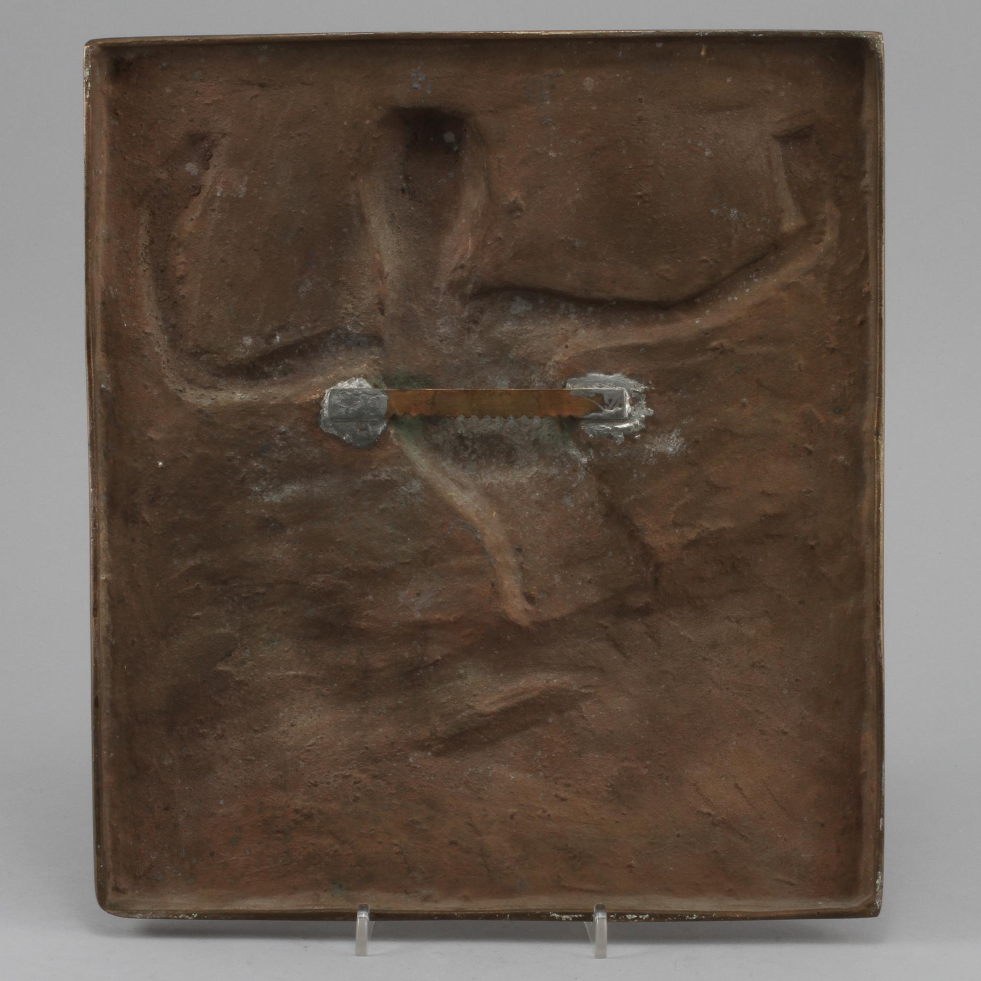 GUSTAF SANDBERG, relief, brons, signerad.