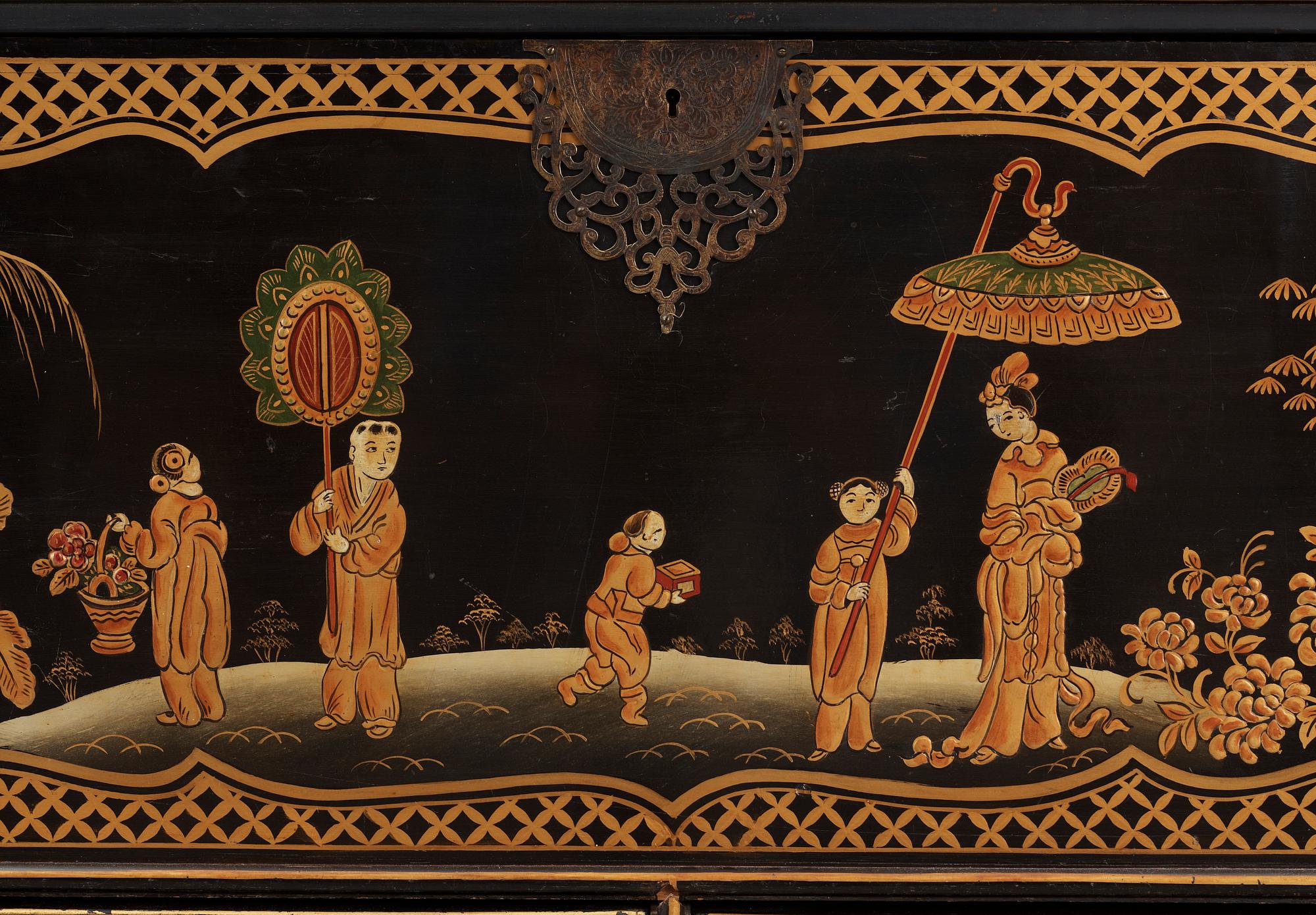 KISTA, lack, kinesiserande stil, 1900-tal.