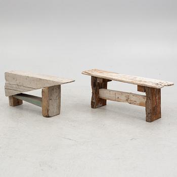 Two benches, 21st century.