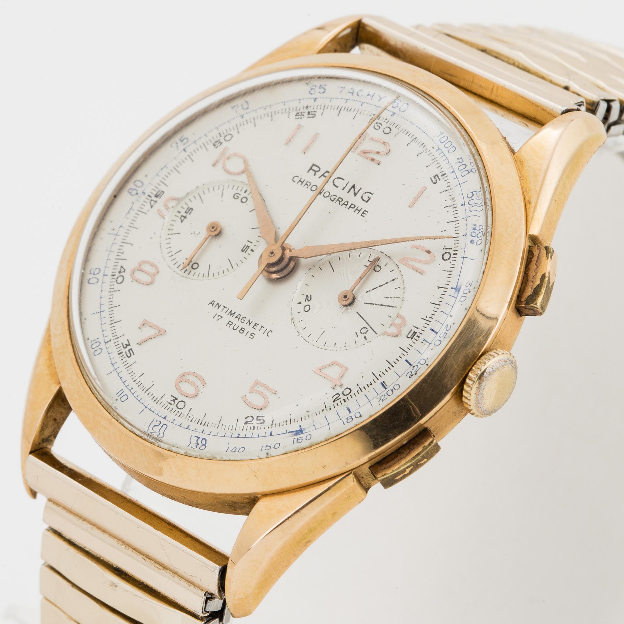 RACING, chronograph, wristwatch, 38 mm.