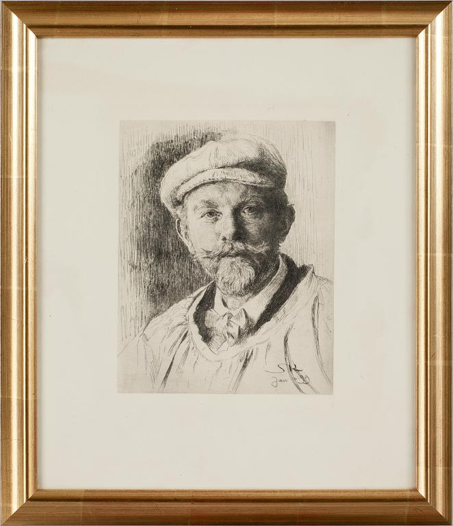 PEDER SEVERIN KRÖYER, etsning. Osignerad.