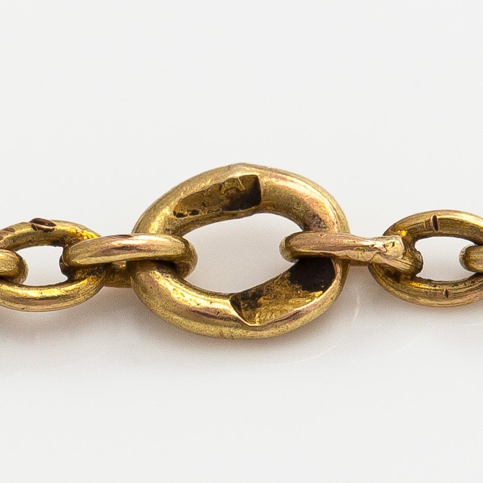 Kultanapit, 14K (56) kultaa, emalia, Pietari, vuosidan vaihde 1800/1900.