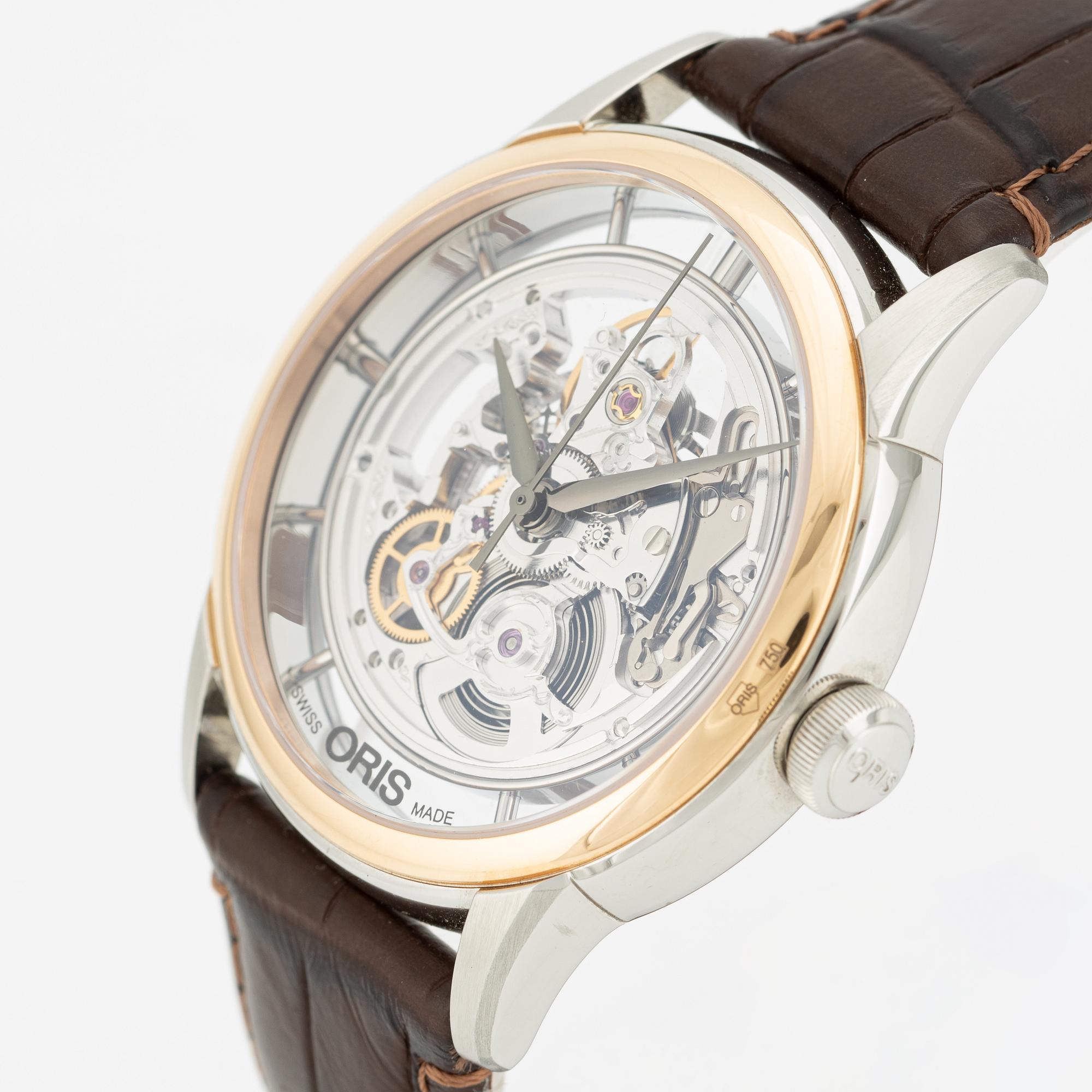 Oris, Artelier Translucent Skeleton, armbandsur, 40,5 mm.