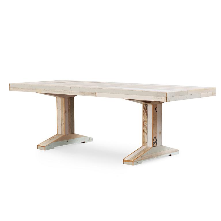 Piet Hein Eek, A Piet Hein Eek "Canteen scrapwood table", Holland ca 2013.