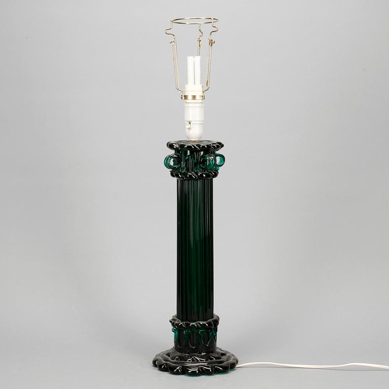 BORDSLAMPA, glas, Murano, 1900-talets andra hälft.