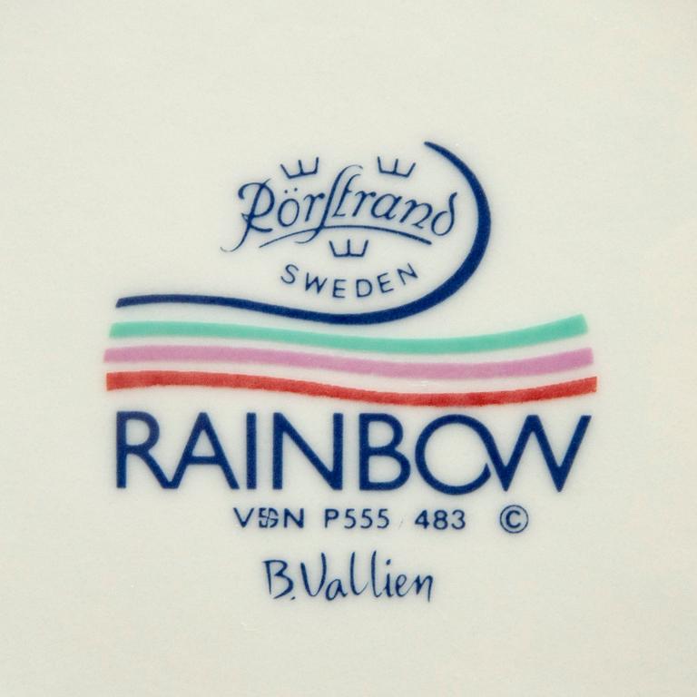 Bertil Vallien, servis "Rainbow" 51 dlr Rörstrand sent 1900-tal porslin.