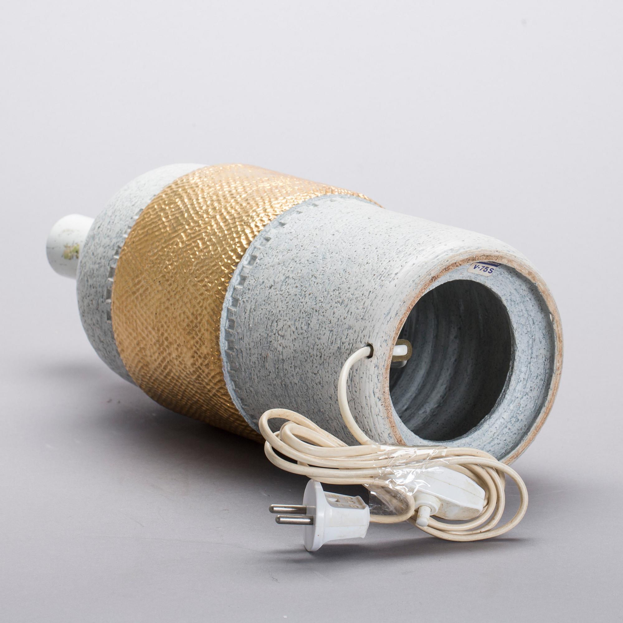 BORDSLAMPA, keramik, Bergboms, 1900-talets andra hälft.