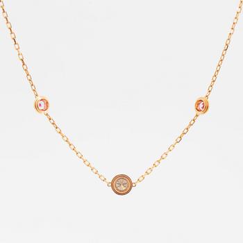 Cartier, collier med diamant och rosa safir.