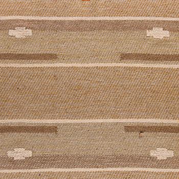 A 1930s finnish flat weave carpet, approximately 430 x 270 cm.