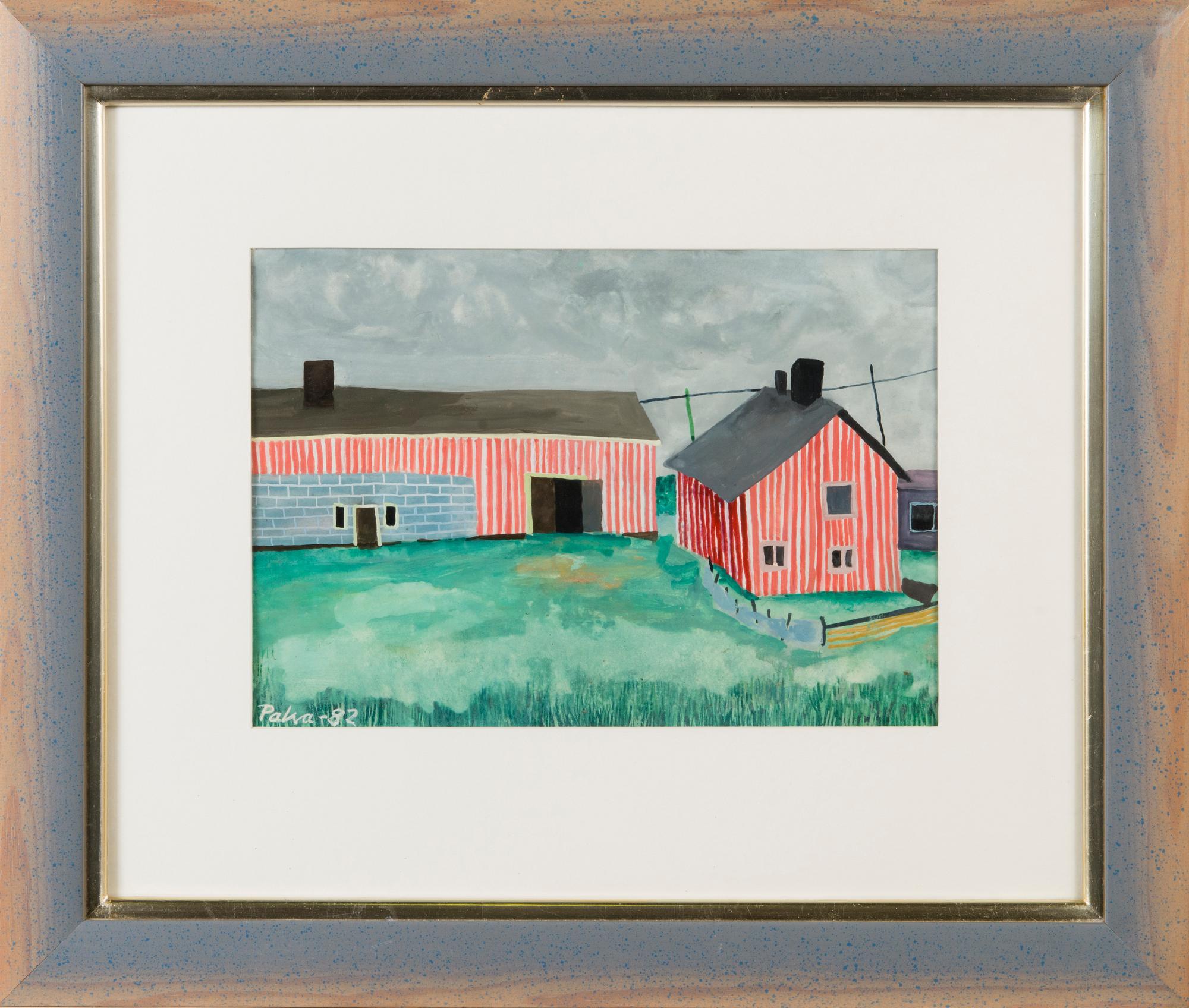 KALERVO PALSA, mixed media, signed and dated -82.