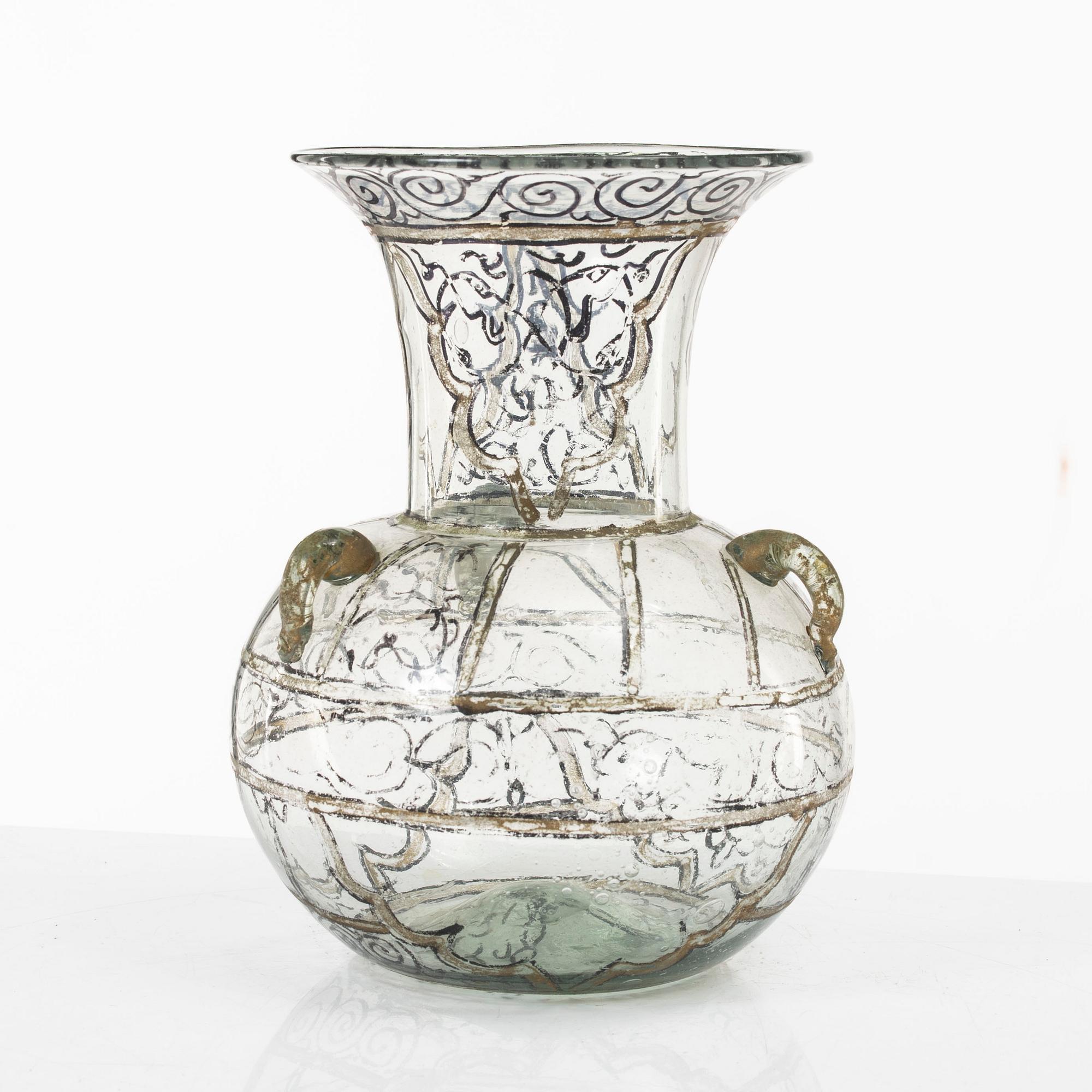 A glass vase, Ottoman cultural area.