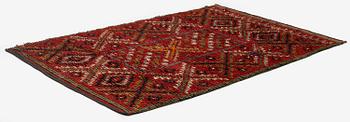 A knotted pile bed cover c. 205 x 134 cm, Finland, mid to the second half of the 19th century.