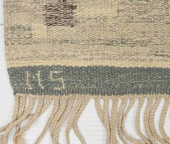 Mary Sandberg, carpet, flat weave, ca 205 x 149 cm, signed MS KH.