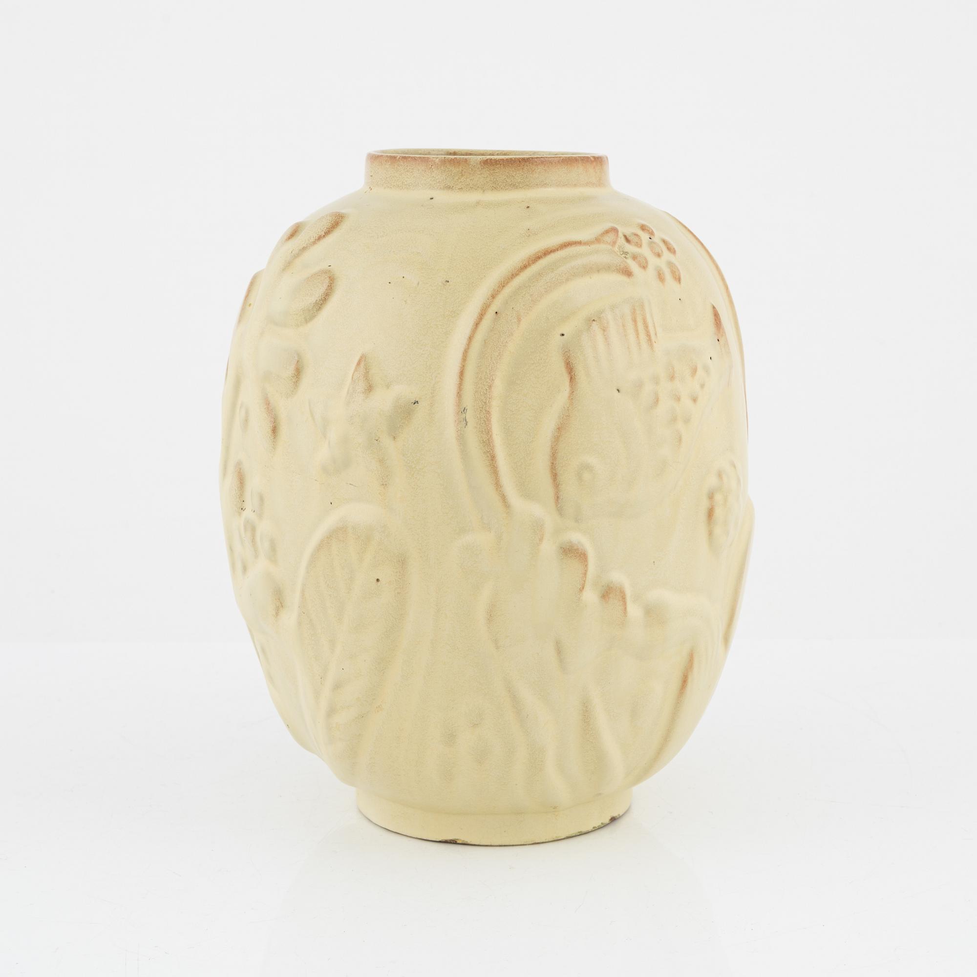 Anna-Lisa Thomson, a glazed earthenware vase from Upsala-Ekeby, 1940's.