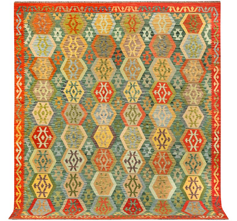 A Kilim carpet, Afghanistan, a. 295 x 264 cm.