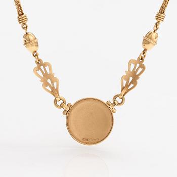 Kaulakoru "Aurinkoleijona", 18K kultaa. Kalevala koru, Helsinki 1997.