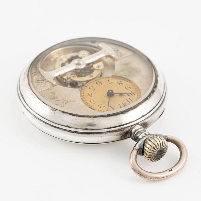 Courvoisier Frères, Mobilis, "Tourbillon", pocket watch, 52.5 mm.