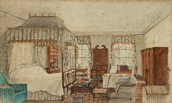 Maria Elisabeth Augusta (Lily) Cartwright, Bedchamber at Aynhoe Park.