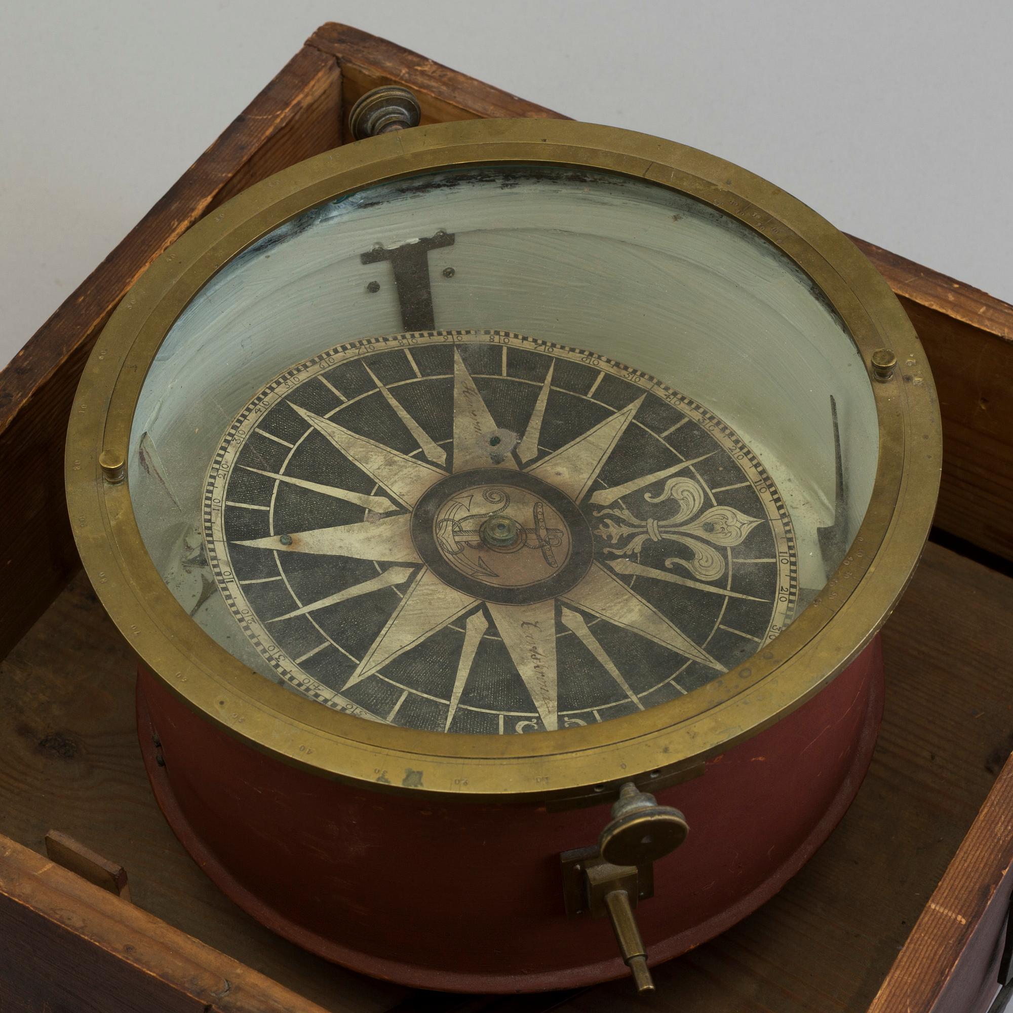 A second half of the 19th century ship compass Haverman Carlscrona.