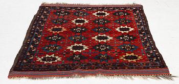 Matta, antik, sannolikt Turkmenistan, ca 113 x 93 cm.