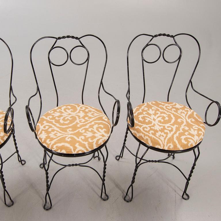 A set of four Grytgöl metal garden chairs mid 1900s.