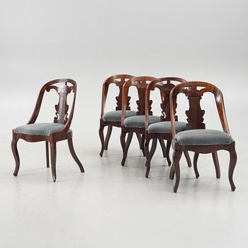 Stolar 5 st., sk Göteborgsmodell, 1800-talets mitt.