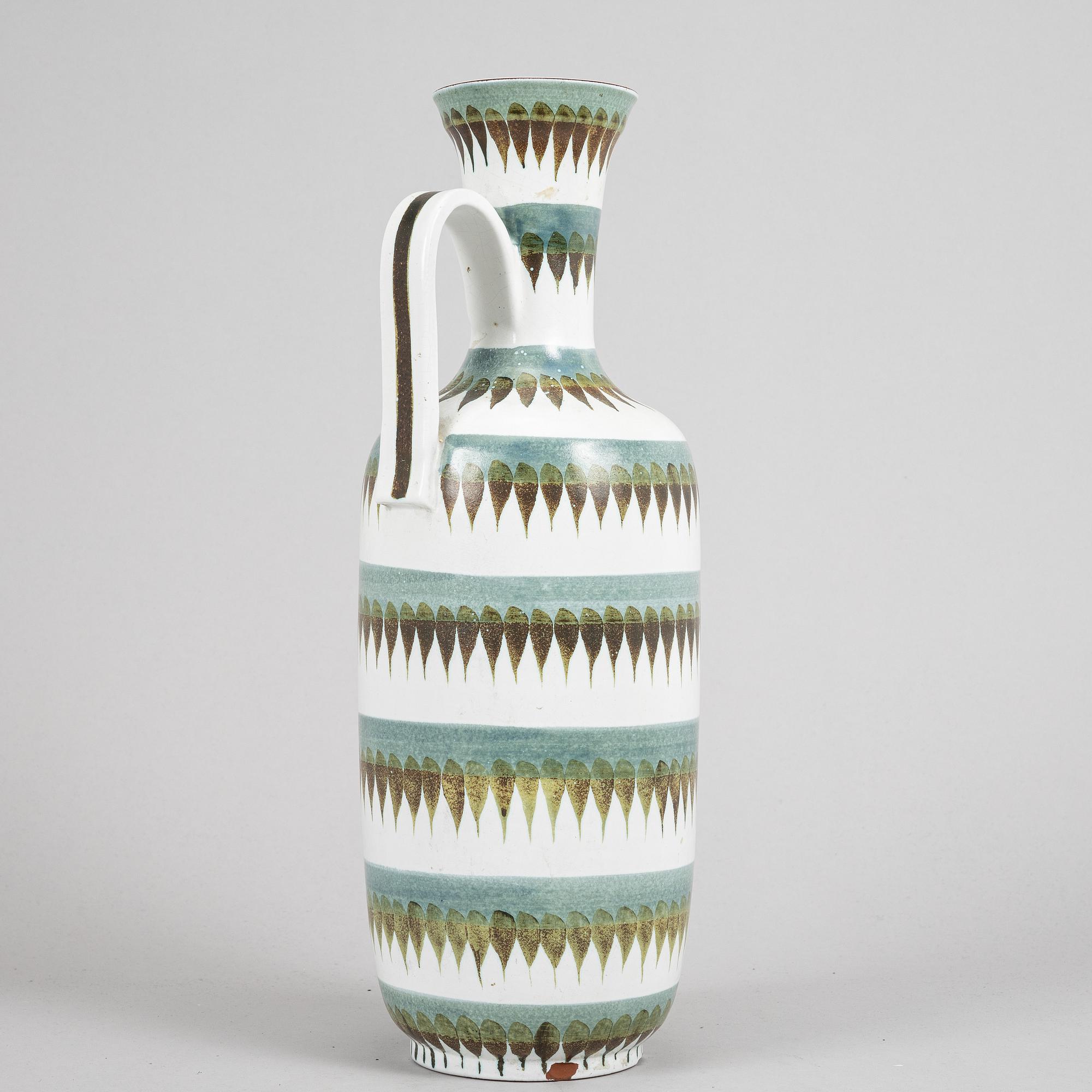 An earthenware vase by Stig Lindberg, Gustavsberg Studio.