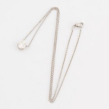 Collier, enstenshänge med briljantslipad diamant.