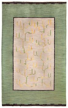 665. CARPET. Knotted pile (flossa). 543,5 x 334 cm. Sweden.