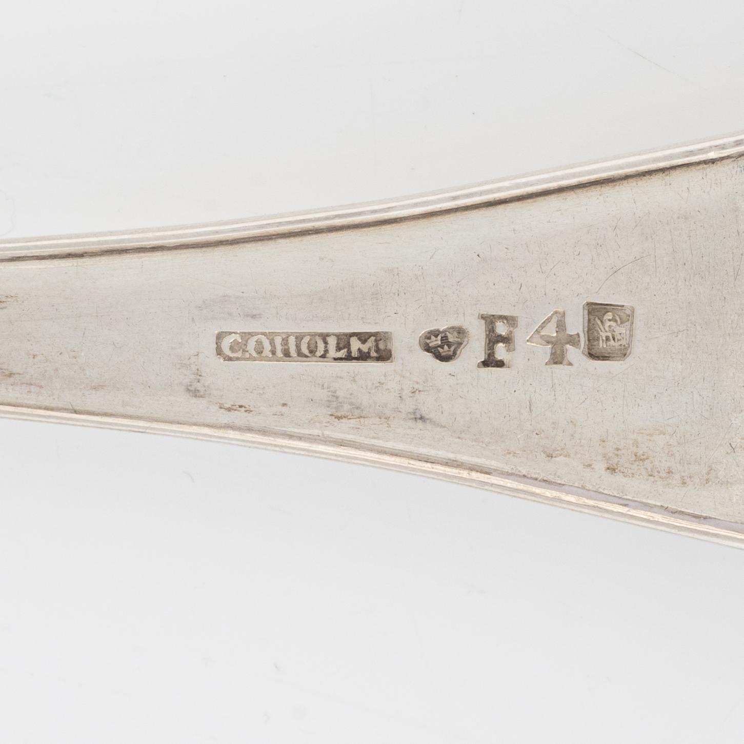 A set of  Silver Spoons, including Andreas Isberg, Skänninge 1814 (8 pieces).
