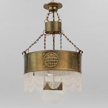An art noveau ceiling lamp, early 20th century.