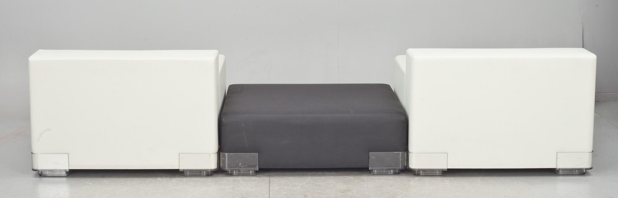 SOFFMODULER OCH SITTPALL, "Plastics Duo", Kartell, 2000-tal.