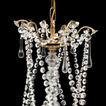 A late 19th century Oscarian chandelier.