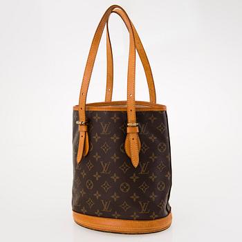 LOUIS VUITTON MONOGRAM PETIT BUCKET BAG.